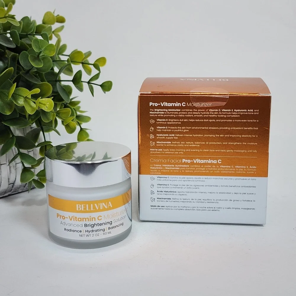 Bellvina Pro-Vitamin C Brightening Face Moisturizer Balance & Radiance 2oz /60mL